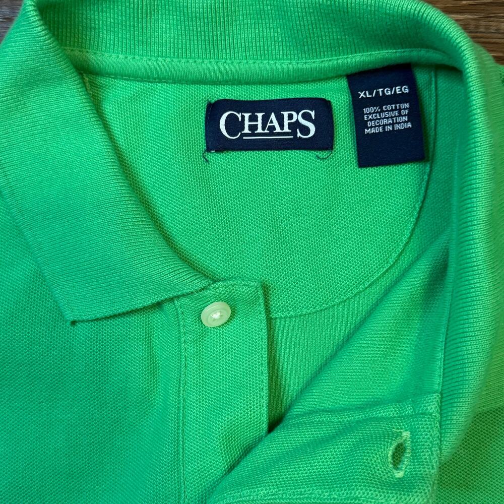 Chaps 100% Cotton Polo green XL shirt